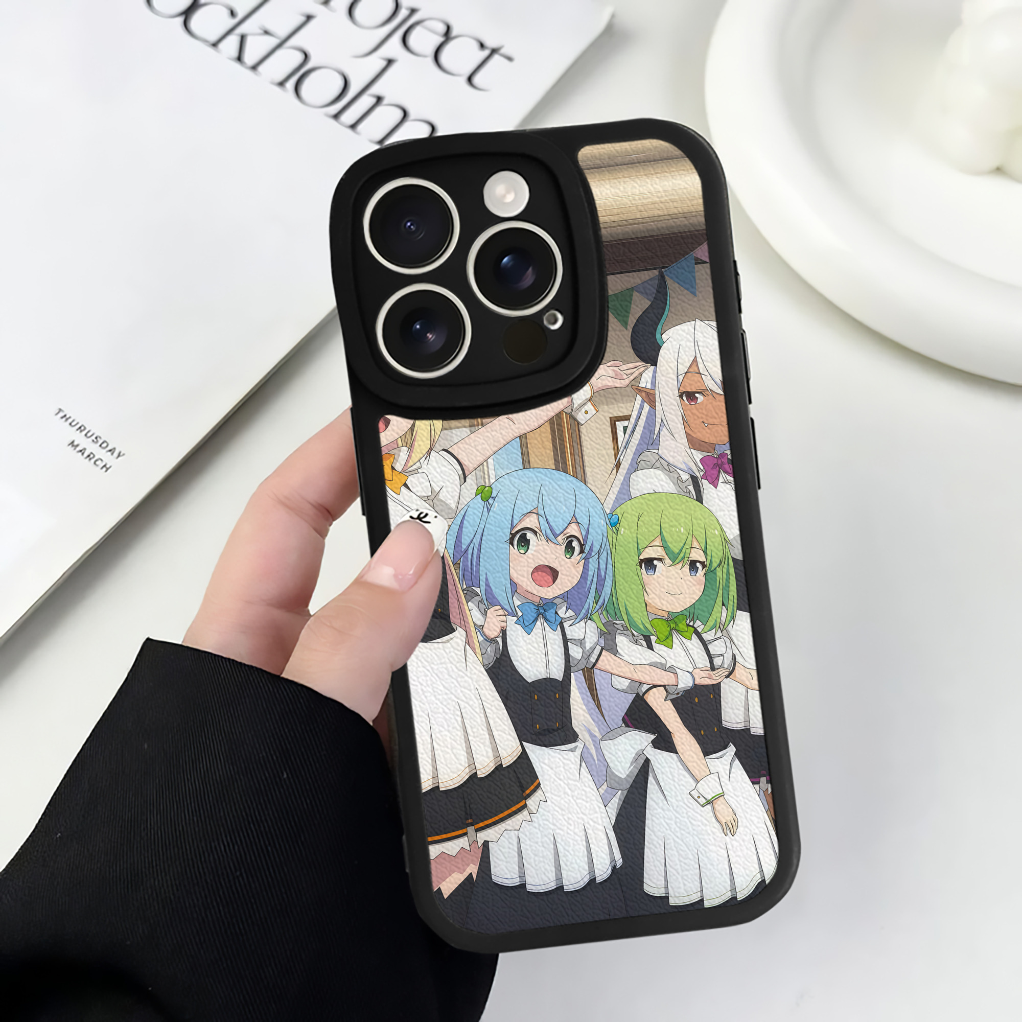 （画像用） 転スラ Regarding Reincarnated to Slime 【iPhone 16シリーズ対応】シリコンスマホケース（レザー調） 材質：シリコン